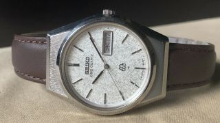 Vintage Seiko Quartz Watch/ King Twin Quartz 9723 - 8050 Ss 1979