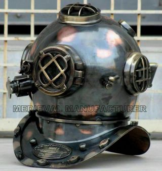 Antique Divers Vintage Scuba Diving Helmet Marine Navy Mark V Deep Marine Diver