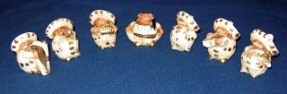 Vintage Mexican Folk Art - 7 Piece Mariachi Band - Pottery Chalkware 3