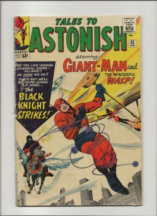 Tales To Astonish 52 G 2.  0 Giant - Man & Wasp 1st & Origin Black Knight 1964
