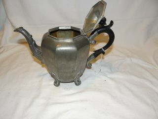 Antique Pewter Teapot Roswell Gleason 4900 3
