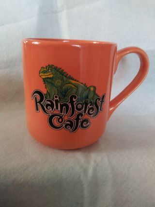 1999 Rainforest Cafe Large Orange Coffee Mug Featuring Iggy,  16oz