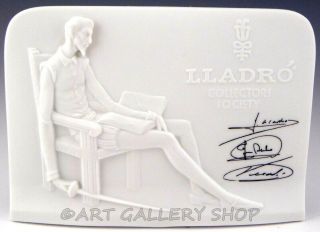Lladro Collectors Society Bisque Plaque With Don Quixote Signed