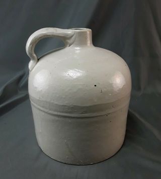 Antique 1 Gallon Beehive White Whiskey Stoneware Jug
