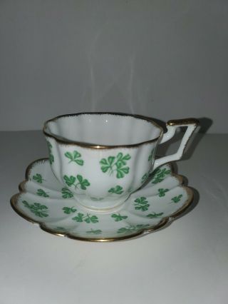 Shamrock Salisbury Tea Cup & Saucer Fine Bone China Made In England 1950s