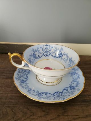 Vintage Royal Bayreuth Germany Us Zone Rose Tea Cup & Saucer Set