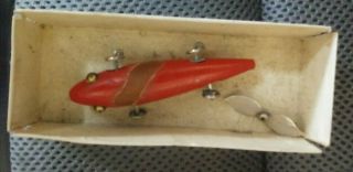 Antique Pflueger Fishing Lure Four Brothers Never Fail Under Water Minnow W/ Box