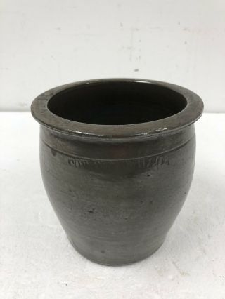 Antique Cowden & Wilcox Stoneware Crock Brown Bowl Vintage Harrisburg Pa Pottery