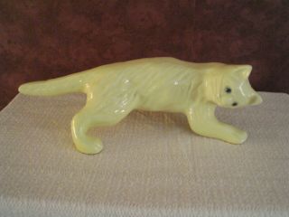 Vintage Large Ceramic Climbing Kitty Cat Yellow Camark Pottery