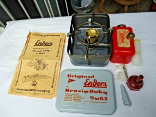 Vintage Enders Benzin Baby 9063 Gasoline Pressure Camp Stove In A