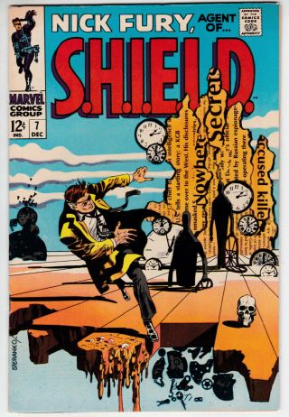 Nick Fury Agent Of Shield 7 Very Fine 8.  0 Frank Springer Art 1968