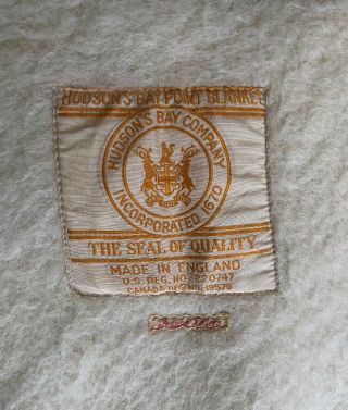 Vintage Hudson’s Bay Inc 3.  5 Point Blanket Wool Stripe Blanket 3