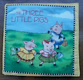 The 3 Three Little Pigs Soft Cloth Fabric Panel Story Book By Mary Engelbreit @@