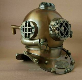 Antique Scuba Vintage Morse Diving Helmet Brass Boston Marine Divers Deep Diver