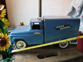 Tonka Blue Service Truck With Ladder,  Vintage Great Looking Truck Rad - Sales