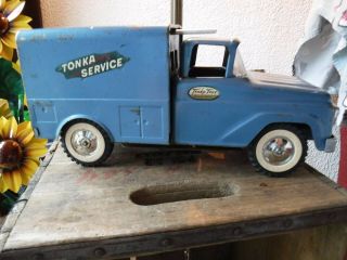 Tonka Blue Service Truck with Ladder,  Vintage Great Looking Truck Rad - Sales 2