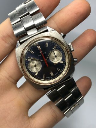 Pronto Men’s Vintage Stainless Steel Chronograph Watch - Please Read