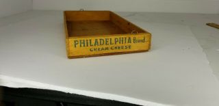 Vintage Wooden Philadelphia Cream Cheese Box Crate 10 - 1/4 " L X 7 - 1/2 " W