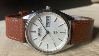 Vintage Seiko Quartz Watch/ King Twin Quartz 9923 - 7020 Ss 1979