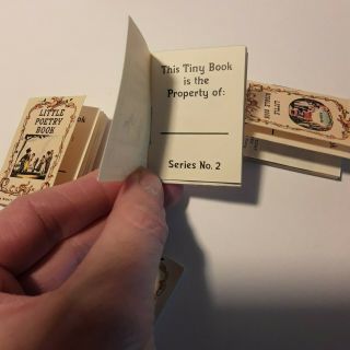 Mighty Midget Miniature Book Set Of 5 With Case Vtg Nursery Rhymes Merrimack 3