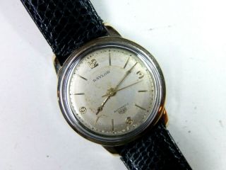 Vintage 17 J Baylor By Ed.  Heuer & Co.  Automatic Mens Watch 14k Bezel Capped