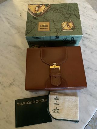 Vintage Rolex President Box With Polishing Cloth And Booklet Complete 71.  00.  02