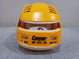 Cooper Sk 100 Jr Vintage Hurling Ice Hockey Helmet Yellow