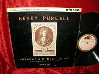 1960 Uk Exc,  Asd 335 Ed1 W/g Stereo Henry Purcell Anthems And Church Music Lp P