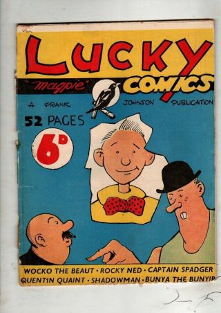 Lucky Comics One - Shot By Frank Johnson Magpie Aust Comic Vg 1946