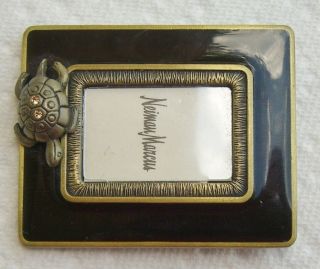 Jay Strongwater Enamel Picture Frame Turtle Swarovski Crystal Paperclip 2