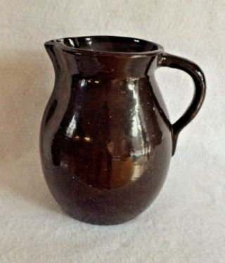 Vintage Stoneware Pottery Pitcher Crock Jug Brown Salt Glazed 10 "