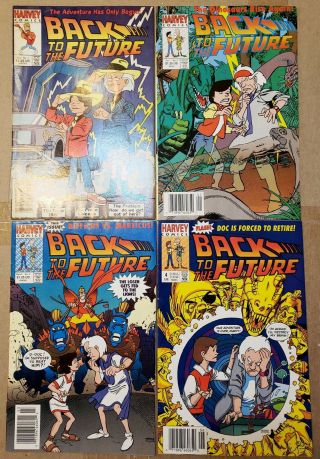 Back To The Future Comics Set 1 2 3 4 Harvey Gil Kane Covers 1991 Adventures