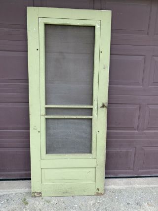 Antique Vintage Wood Screen Storm Door