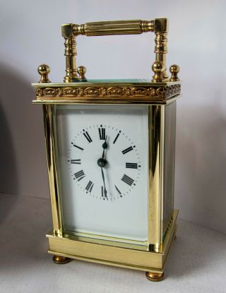 Vintage French Made Mechanical Carriage Clock Swiss Escapement - Cleaned