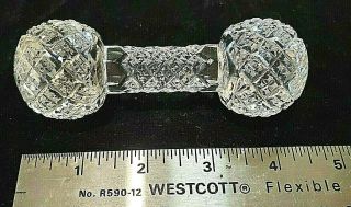 Antique American Brilliant Abp Cut Glass Crystal Knife Rest W/ Diamond Sparkles
