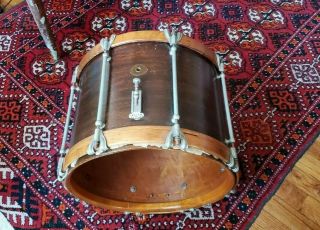 Ludwig 10s 20s Vintage 12x16 Street Snare Drum Mahogany Shell Tube Lugs