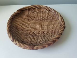 Hand Woven Basket Plate Vintage