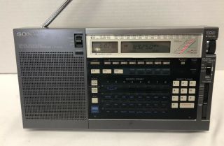 Vintage Sony Icf - 2010 Short Wave Radio Air Fm Lw Mw Sw Pll Synthesized Receiver