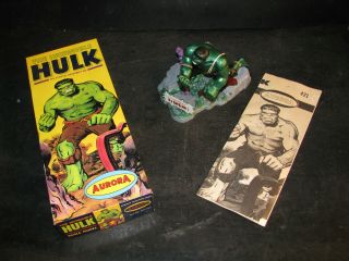 1966 Incredible Hulk Marvel Model Kit Aurora No.  421 - 100 Partly Built Vintage