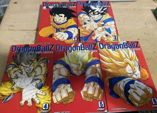 Dragon Ball Z Vizbig Manga 1,  2,  4,  5,  And 6