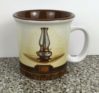 Cracker Barrel Old Country Store Coffee Mug Brown Cup Oil Lantern