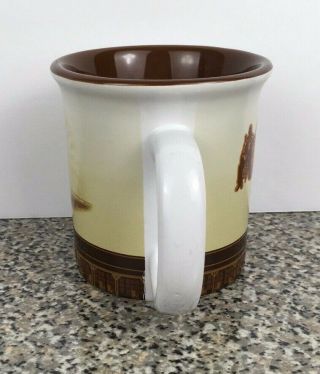 Cracker Barrel Old Country Store Coffee Mug Brown Cup Oil Lantern 2