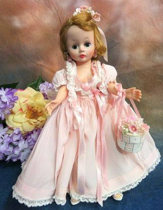 Vintage 1950s Madame Alexander Cissette Doll Tagged Negligee Peignoir Set Pink