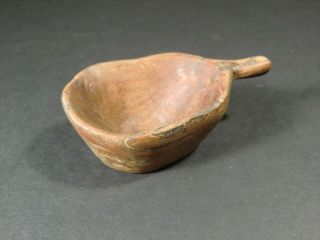 Carved Wooden Scoop - Tiny Primitive Wood Cup - 80 - Bowl