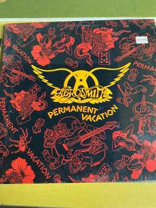 Aerosmith Permanent Vacation 1987 Near Vinyl Lp Record Geffen In Shrink
