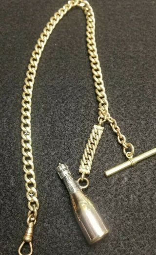Antique Victorian Pocket Watch Chain Mechanical Pencil Fob Rare