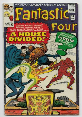 Fantastic Four 34 Marvel Comics 1965 Jack Kirby Chic Stone Stan Lee Silver Age