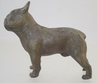 Vintage Solid Bronze French Bulldog Figurine 4 " X 5 " Heavy