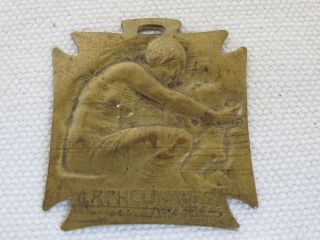 Antique Lalique Wwi Orphelinat Des Armees Brass French Medal