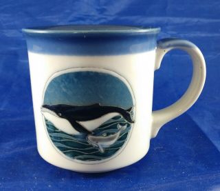 Vintage Otagiri Coffee Mug Cup Whale Baby,  Blue Whale